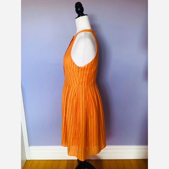 Cynthia Steffe poppy orange high neck dress - Picture 4 of 6